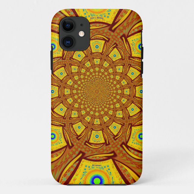 Coques Case-Mate iPhone Impression d'art Kaleidoscope d'or (Dos)