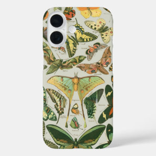 Coques iPhone 16 Impression de motif de papillon de nuit vintage