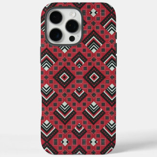 Coques iPhone 16 Pro Max Impression de mudcloth rétro africain Retso zimbab
