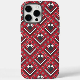 Coques iPhone 16 Pro Max Impression de mudcloth rétro africain Retso zimbab