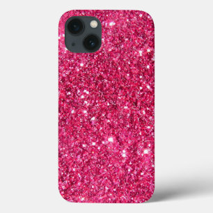 iPhone 13 Case Impression de Parties scintillant rose-chaud