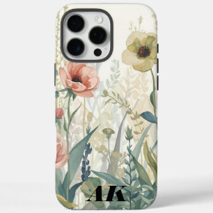 Coques iPhone 16 Pro Max Impression de prairie douce - Aquarelle murale bot