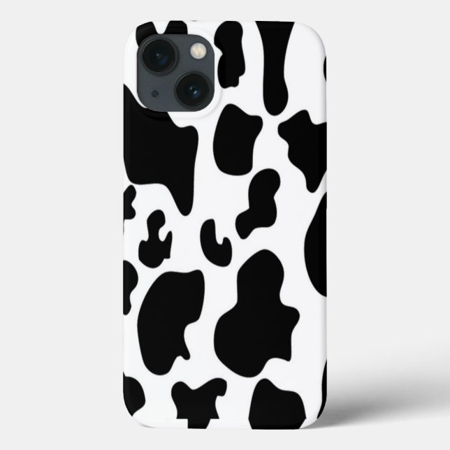 Coques Case-Mate iPhone Impression de vache noire et blanche (Verso)