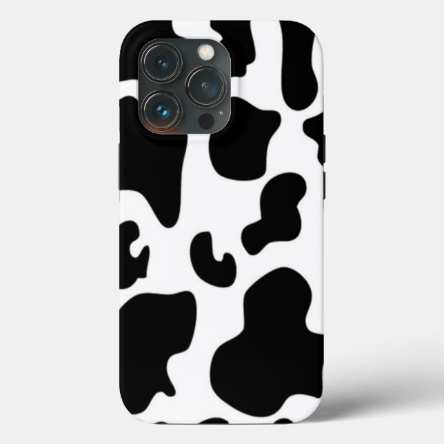 Coques Case-Mate iPhone Impression de vache noire et blanche (Verso)