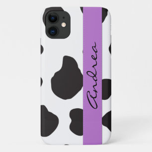 Coques Pour iPhone Impression De Vache, Spots De Vache, Noir Et Blanc