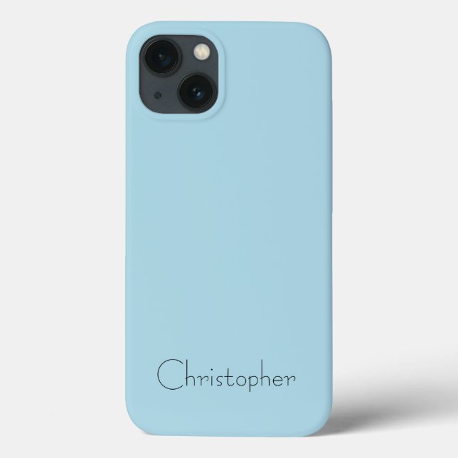 Coques Case-Mate iPhone Impression en acier inoxydable bleu clair Titane (Verso)