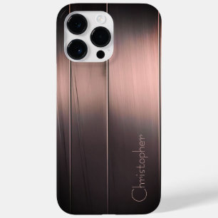Coque Pour Pour iPhone 14 Pro Max Impression en acier inoxydable en bronze de titane