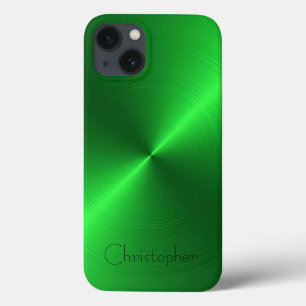 Case-Mate iPhone Case Impression en acier inoxydable vert brillant en ti