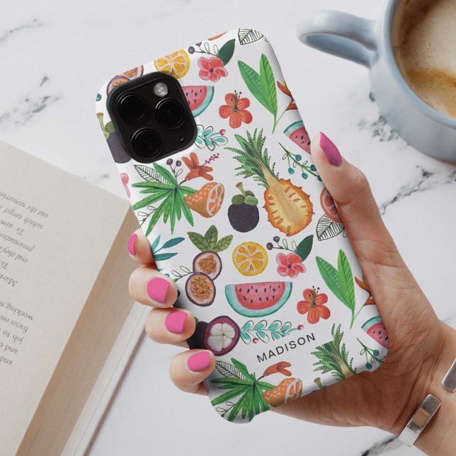 Coques Case-Mate iPhone Impression girly de fruits tropicaux (Créateur téléchargé)