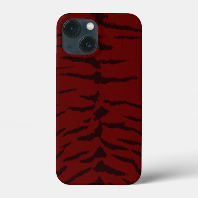 Coques Case-Mate iPhone Impression numérique rouge Tiger (Verso)