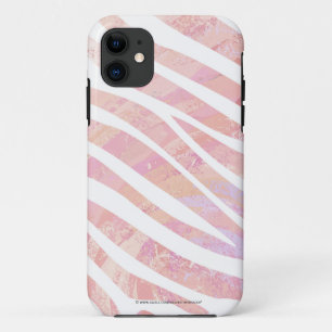 Etui iPhone Case-Mate Impression rose et blanc Zebra