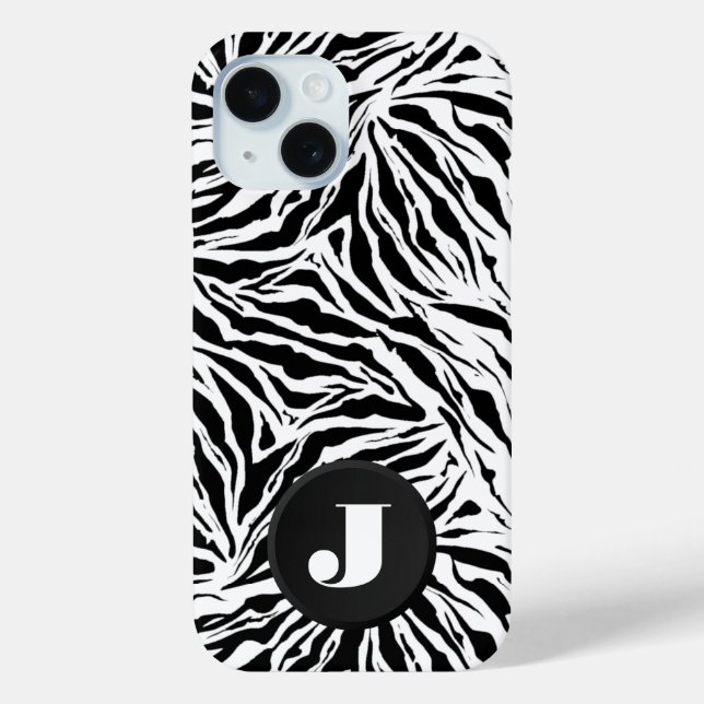 Coques Case-Mate iPhone Impression zèbre monographique (Verso)