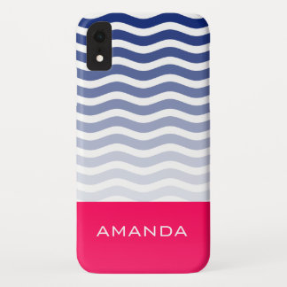 Case-Mate iPhone Case Impressionnant Cool ondes bleues et Vibes roses Mo