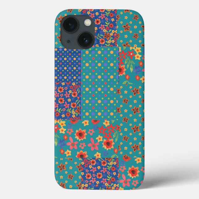 Coques Case-Mate iPhone Imprimantes nostalgiques Faux Patchwork iPhone 6 C (Verso)
