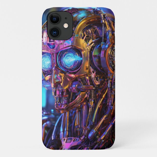 Coques Case-Mate iPhone Imprimé jpg robot cybernétique (Dos)