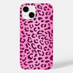 Coque Pour iPhone 14 Imprimé léopard rose élégant