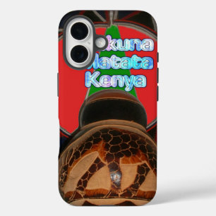 Coques iPhone 16 Imprimer Hakuna Matata Kenya Art