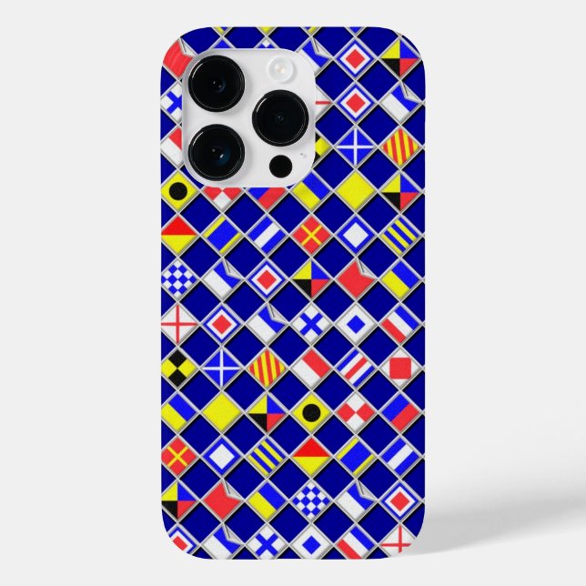 Coques Case-Mate iPhone Indicateurs nautiques À damiers Motif (Verso)