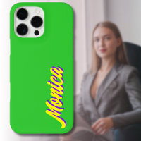 Indigo 3D jaune Nom moderne | Funny Lime Green