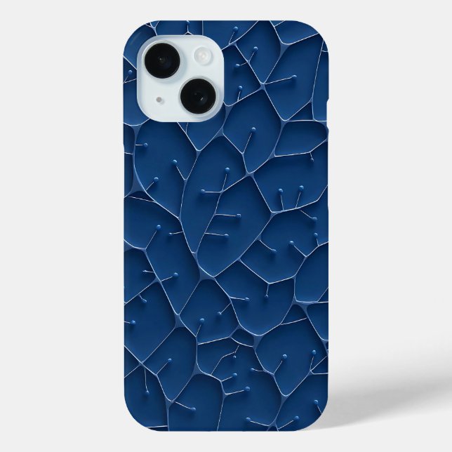 Coques Case-Mate iPhone Indigo Blue Stylish Pattern iPhone Case (Verso)