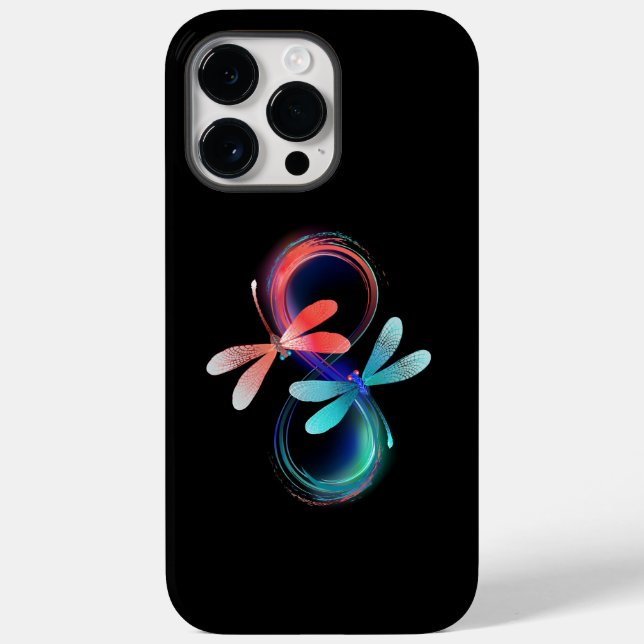 Coques Case-Mate iPhone Infini avec des libellules lumineuses (Verso)