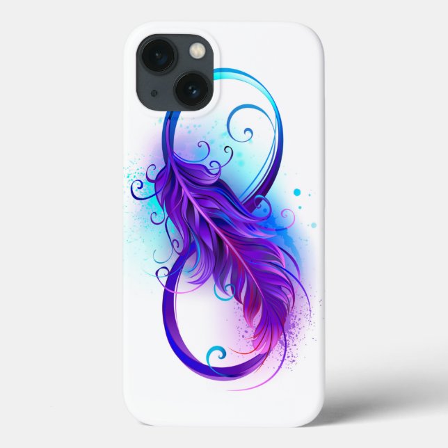 Coques Case-Mate iPhone Infini avec plume violette (Verso)