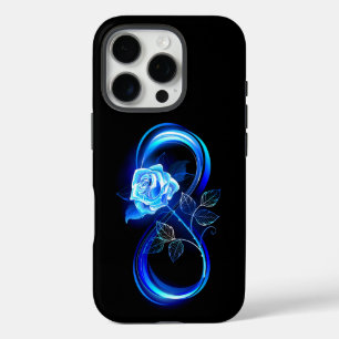 Coques iPhone 16 Pro Infini lumineux avec rose bleue