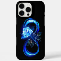 Infini lumineux avec rose bleue