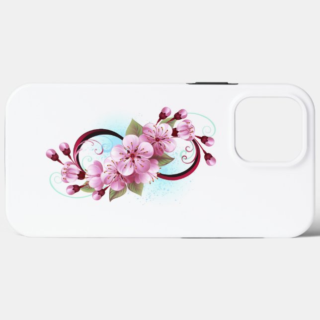 Coques Case-Mate iPhone Infinité avec les fleurs Sakura (Verso (horizontal))
