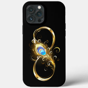 Case-Mate iPhone Case Infinité avec plume de paon doré