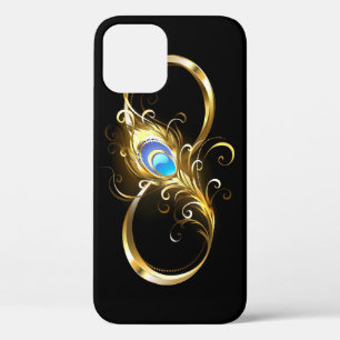 Case-Mate iPhone Case Infinité avec plume de paon doré