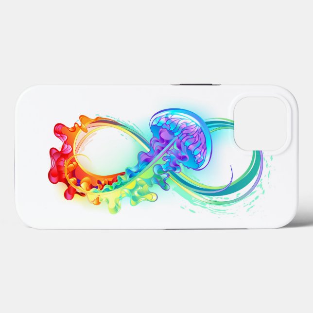 Coques Case-Mate iPhone Infinity avec Rainbow Jellyfish (Verso (horizontal))