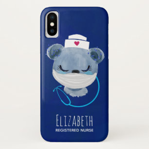 Case-Mate iPhone Case Infirmière de l'ours mignonne portant un Masque Mé
