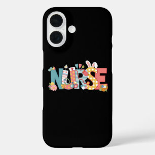 Coques iPhone 16 Infirmière de Pâques Stéthoscope Lapin Œufs