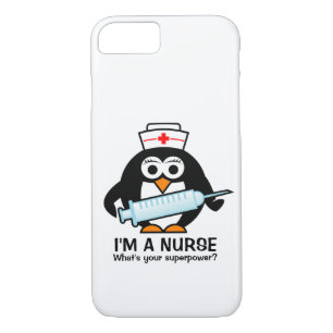 Coques Pour iPhone Infirmière mignonne drôle de pingouin de l'affaire