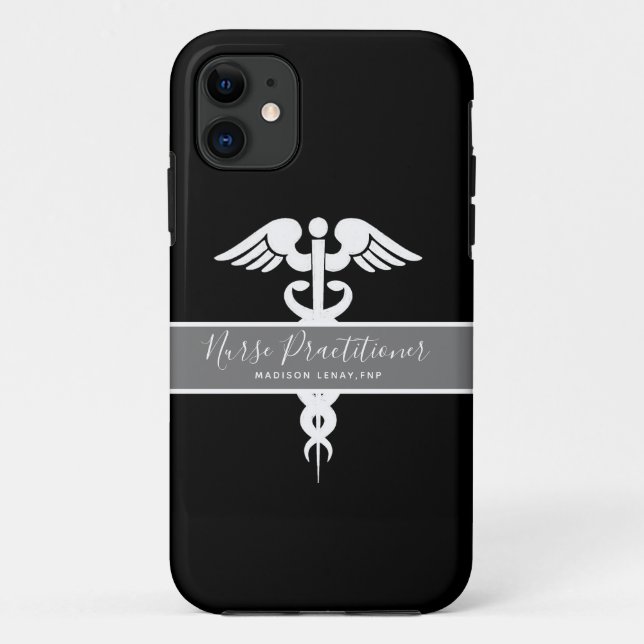 Coques Case-Mate iPhone Infirmière Praticien Médicale Caduceus Personnalis (Dos)