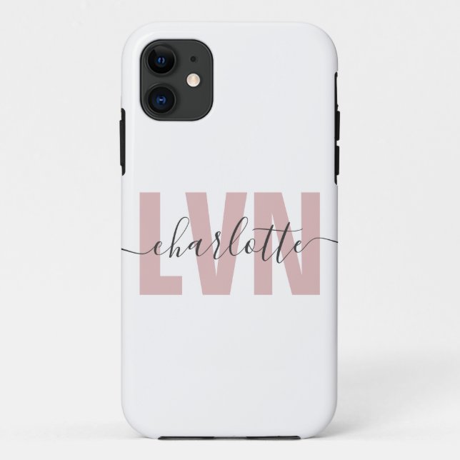 Coques Case-Mate iPhone Infirmière professionnelle Chic LVN personnalisée (Dos)