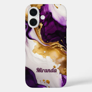 Coques iPhone 16 Infusion d'or pourpre