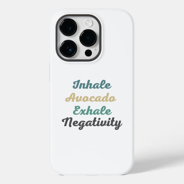 Coques Case-Mate iPhone Inhale Avocado Exhale Négativité (Verso)