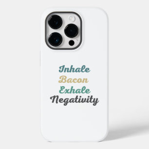 Coque Pour iPhone 14 Pro Inhale Bacon Exhale Négativité Téléphone Case