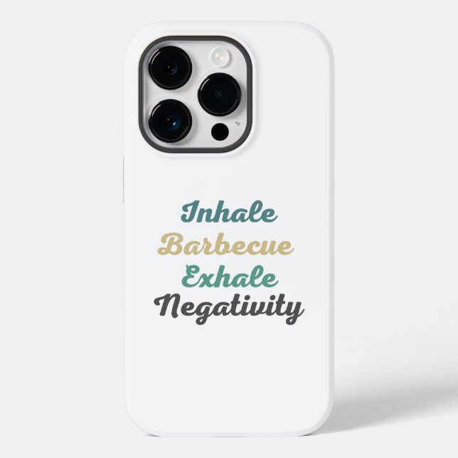 Coques Case-Mate iPhone Inhale Barbecue Exhale Négativité Téléphone Case (Verso)