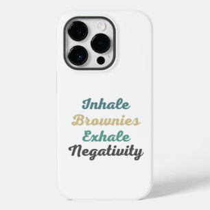 Coque Pour iPhone 14 Pro Inhale Brownies Exhale Négativité Téléphone Case