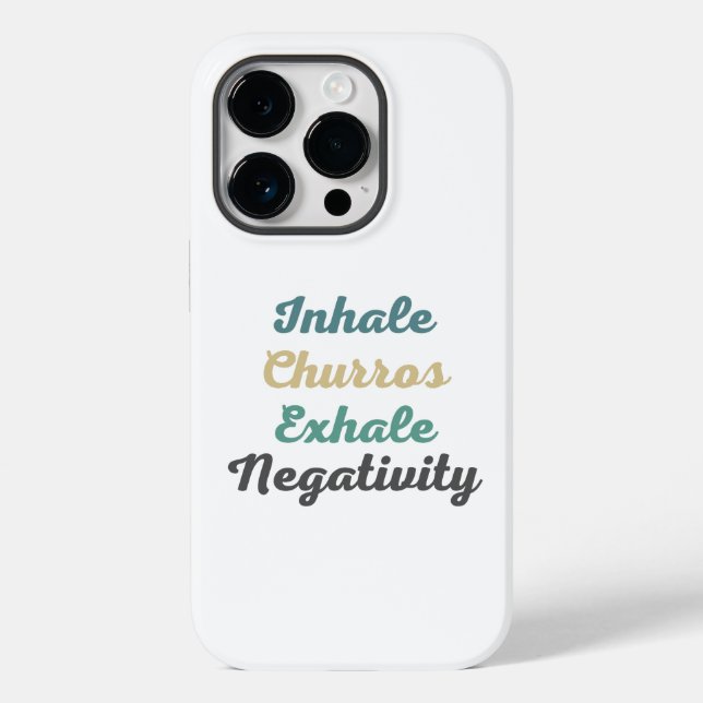 Coques Case-Mate iPhone Inhale Churros Exhale Négativité (Verso)