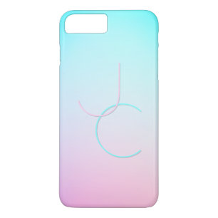 Case-Mate iPhone Case Initiales 2 superposées modernes   Turquoise Rose
