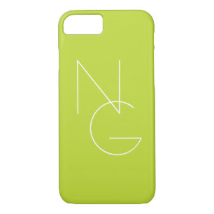 Case-Mate iPhone Case Initiales de chevauchement modernes 2 Lime vert