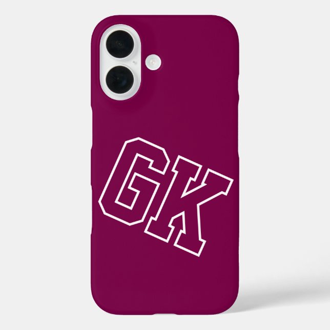 Coques Case-Mate iPhone Initiales de monogramme universitaire de vin de co (Verso)