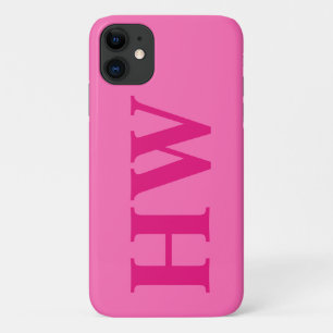 Case-Mate iPhone Case Initiales en gras vertical rose chaud