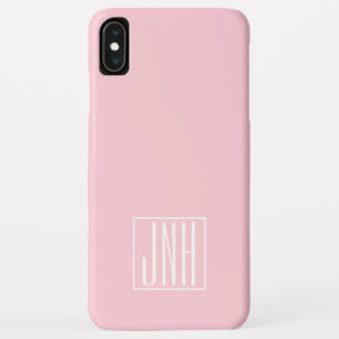 Case-Mate iPhone Case Initiales Monogramme   Blanc Sur Rose Clair