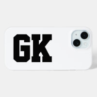Initiales Monogramme Noir Blanc Moderne