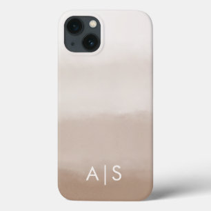 Case-Mate iPhone Case Initiales Monogrammées Élégantes Champignon Brun O